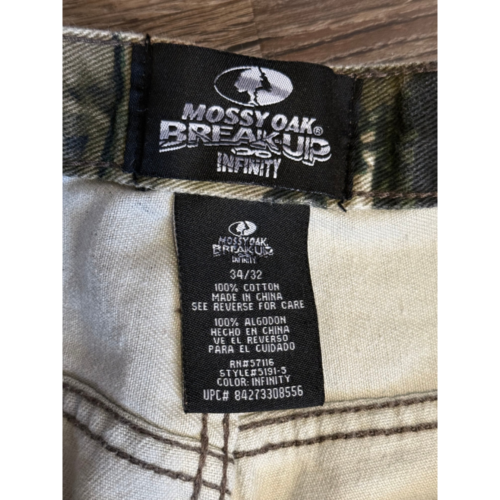 Mossy Oak Break-Up Infinity Camo Pants Mens 34x32 100% Cotton Hunting Outdoors - Picture 9 of 9